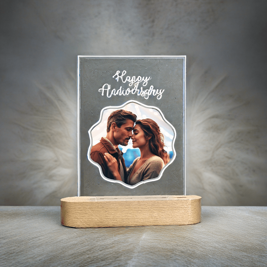 Anniversary Photo Night Lamp - withmuchlove