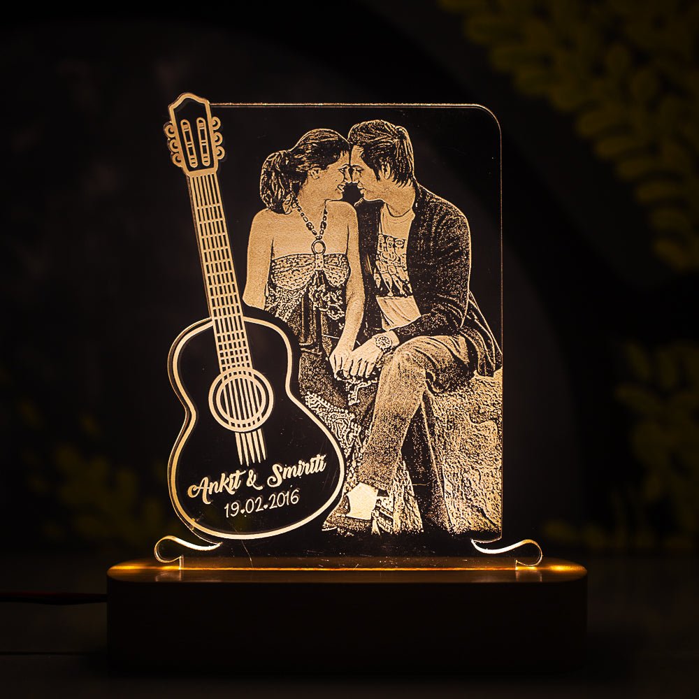 Couple Photo Engraved Night Lamp - withmuchlove