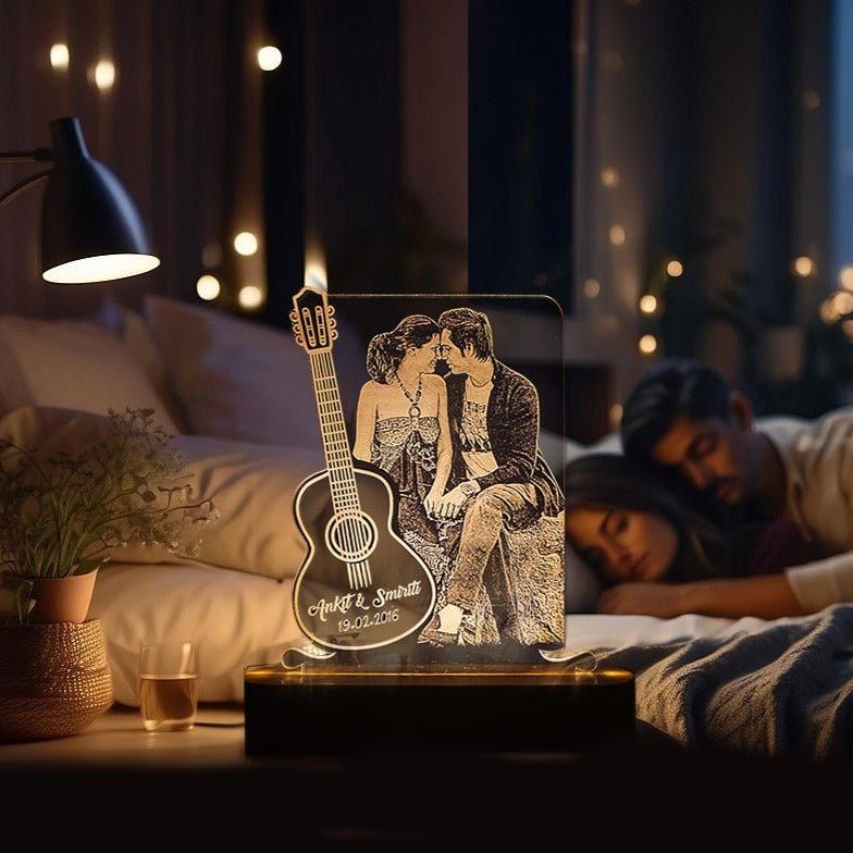 Couple Photo Engraved Night Lamp - withmuchlove