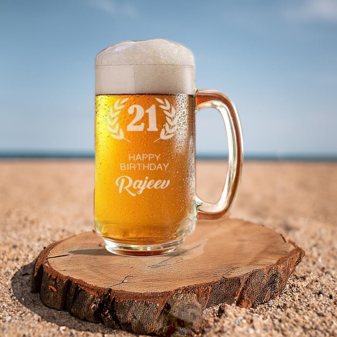 Custom Engraved Beer Mug | Birthday | Name - withmuchlove