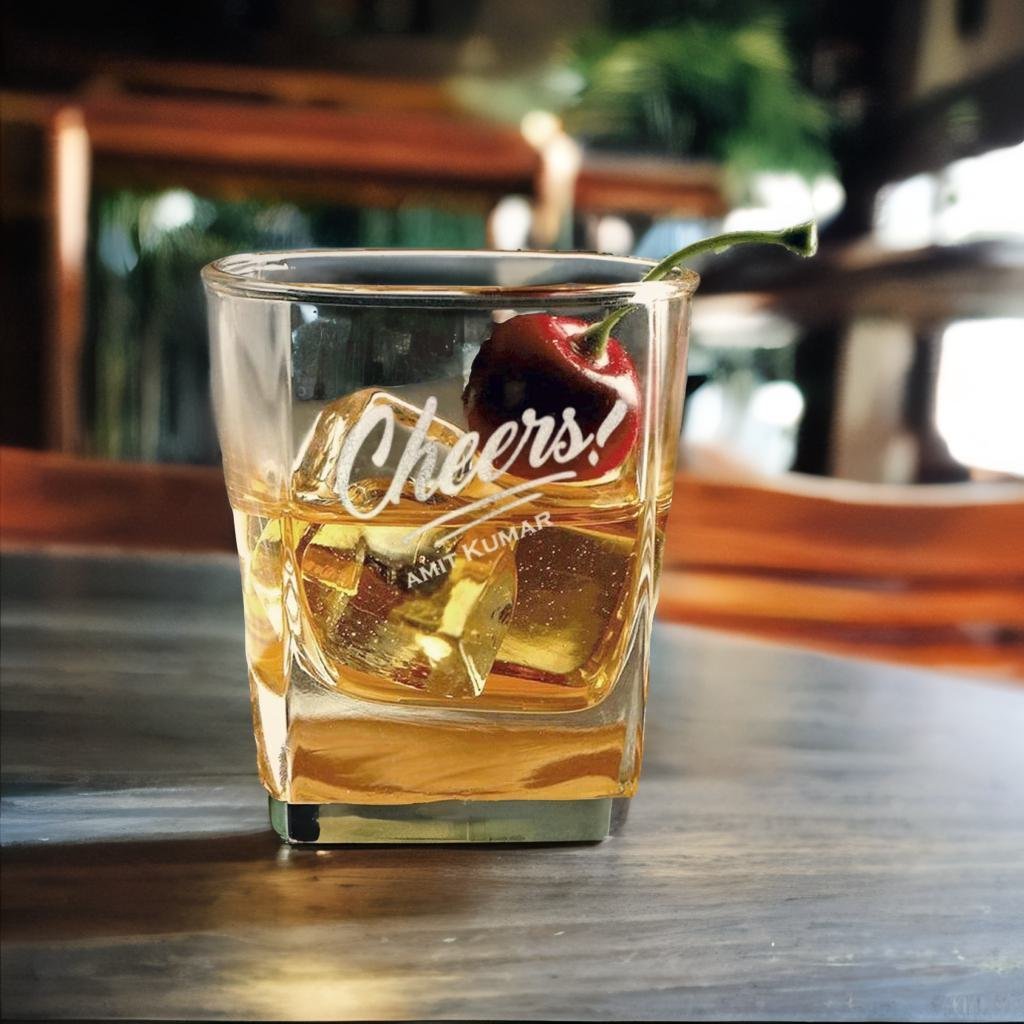 Custom Engraved Whiskey Glasses | Set of 2 | Cheers - withmuchlove