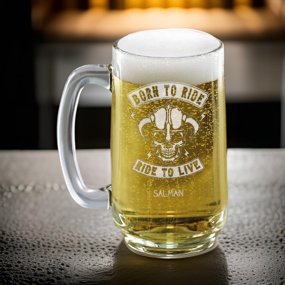 Designer Engraved Beer Mug | Birthday | Name - withmuchlove
