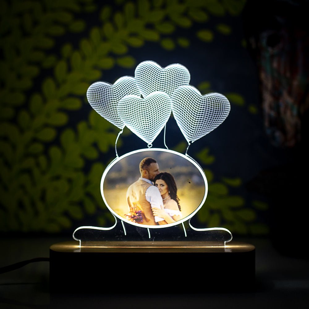 Heart Balloons Photo Night Lamp - withmuchlove