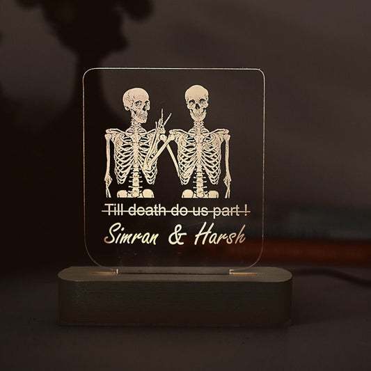 Quirky Skeleton Night Lamp - withmuchlove