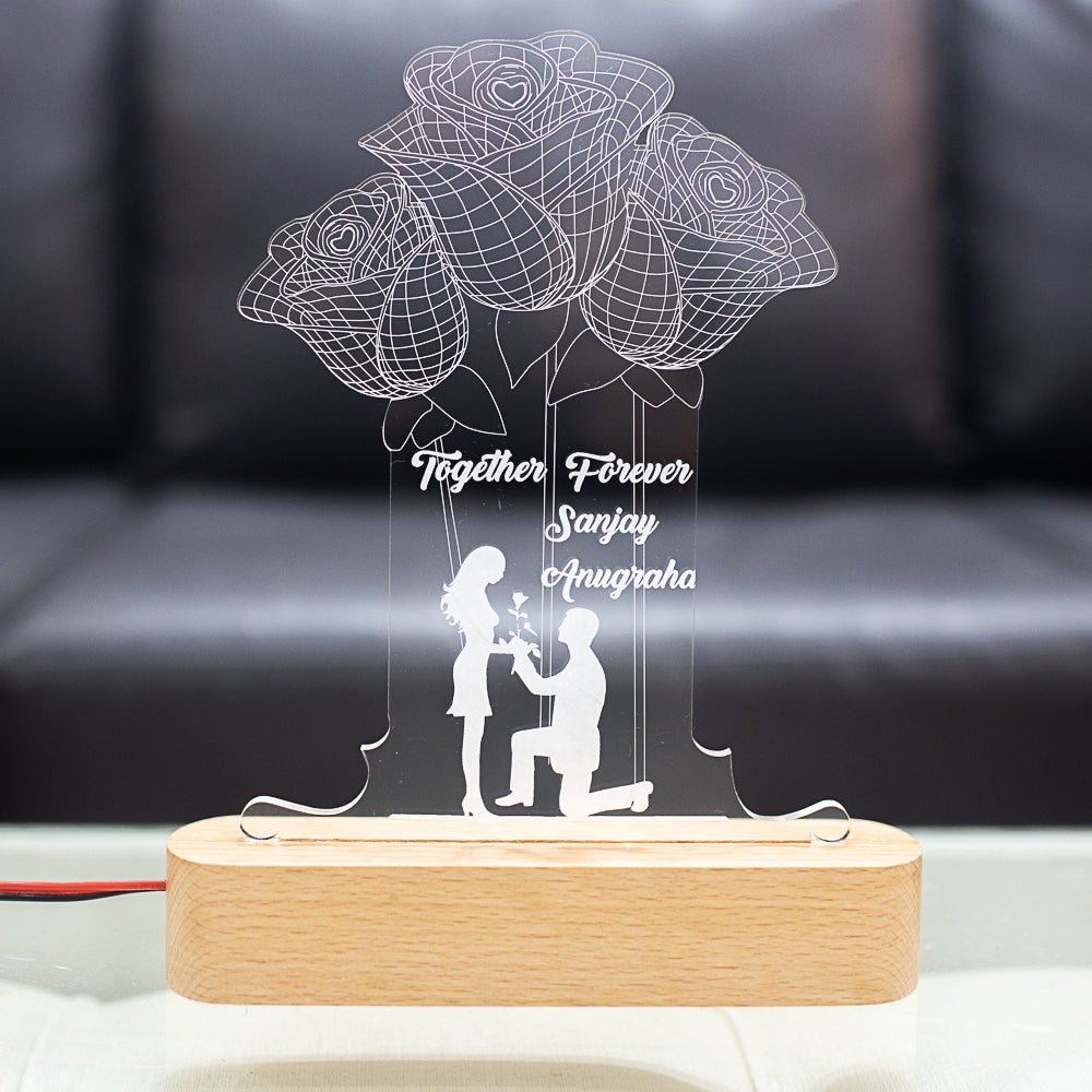 Rose-Inspired Proposal Night Lamp - withmuchlove