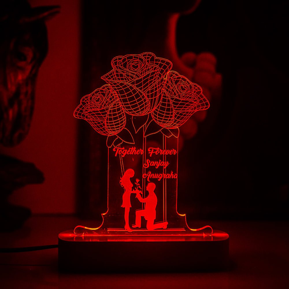 Rose-Inspired Proposal Night Lamp - withmuchlove