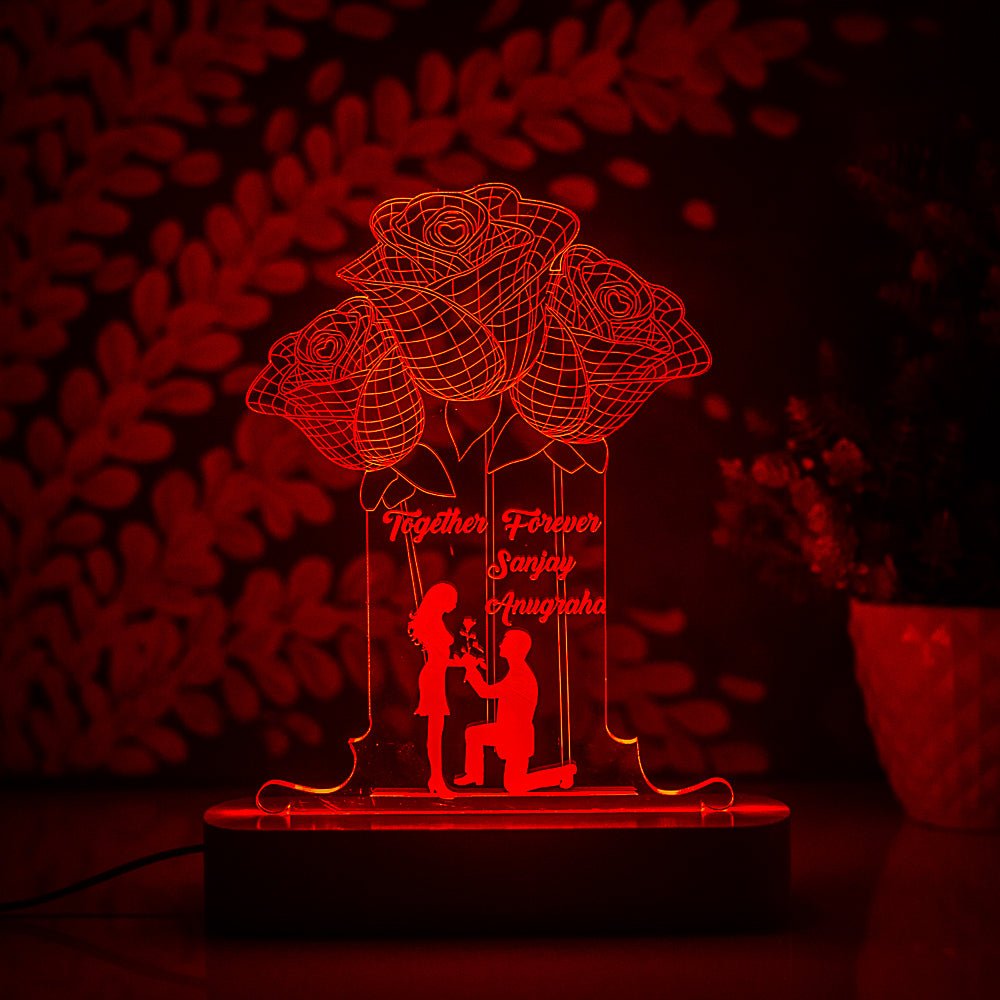 Rose-Inspired Proposal Night Lamp - withmuchlove