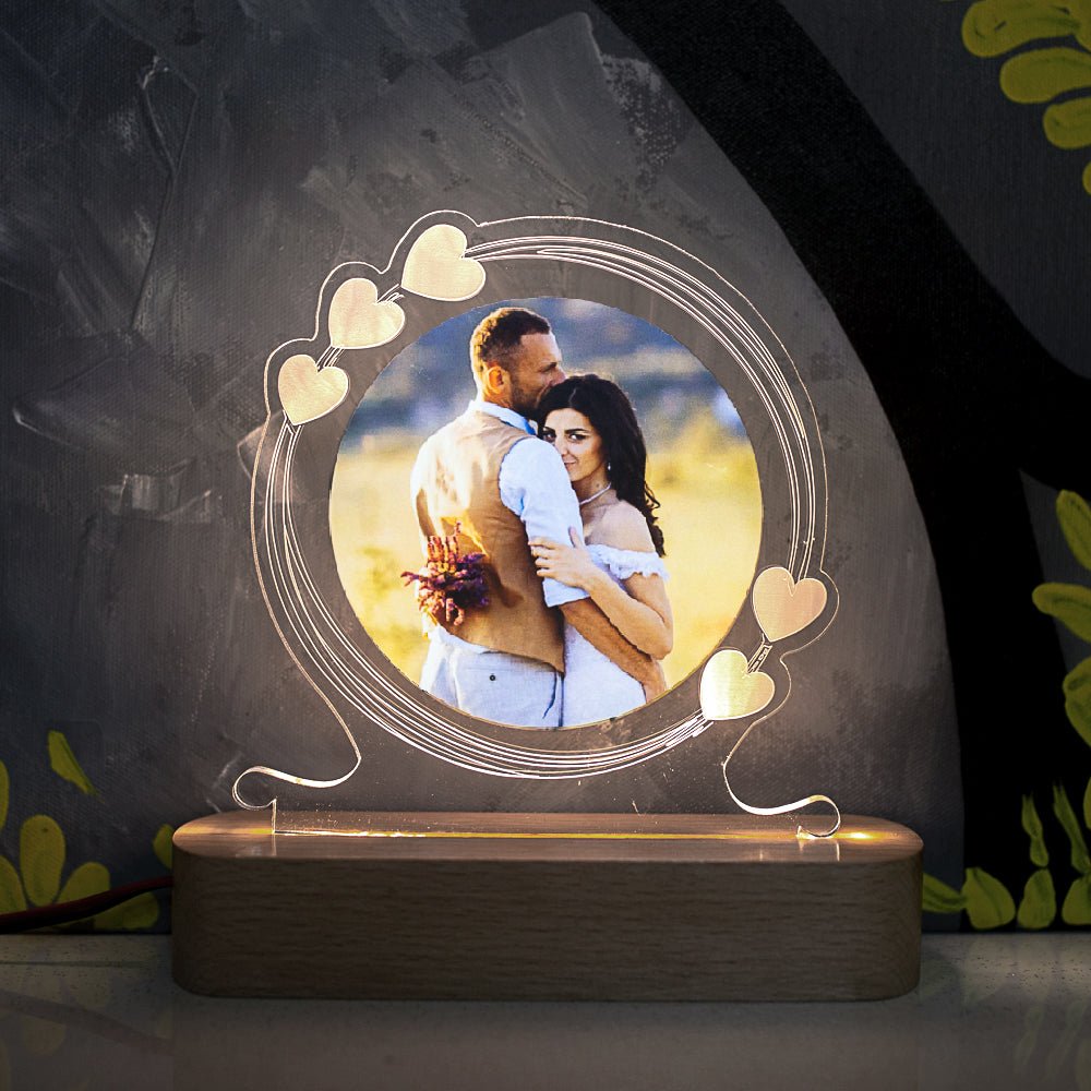 Round Photo Night Lamp - withmuchlove