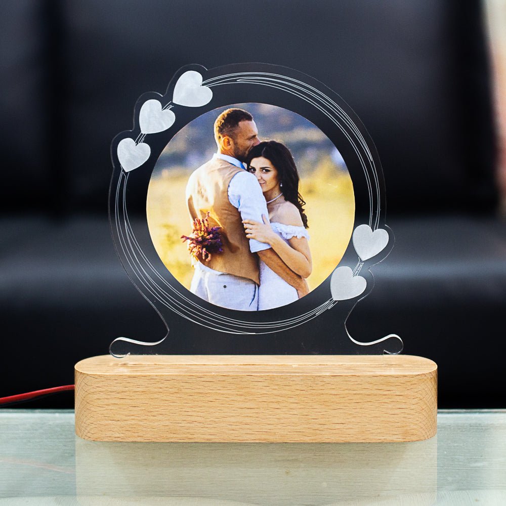 Round Photo Night Lamp - withmuchlove