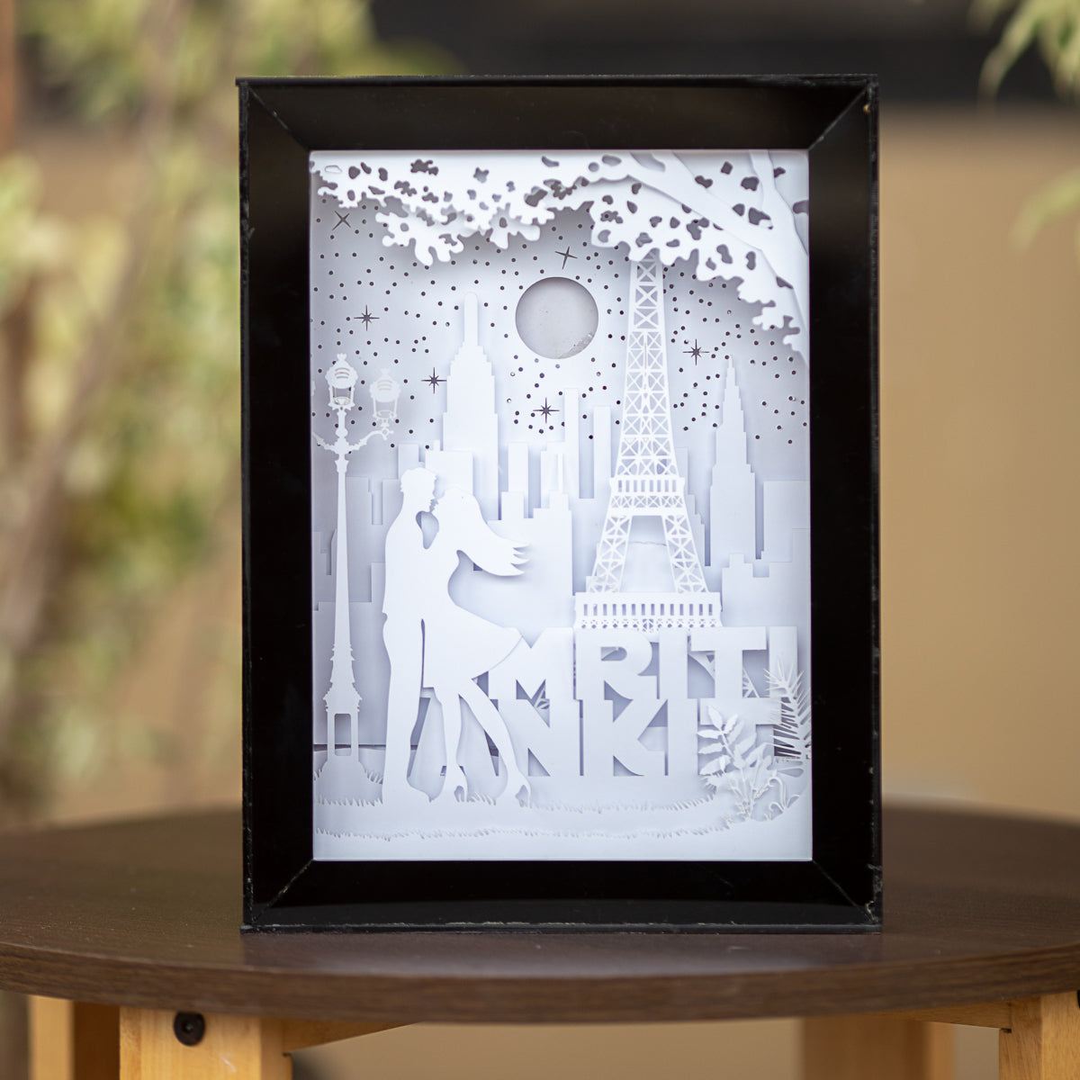 Couple 3D Light box with Name