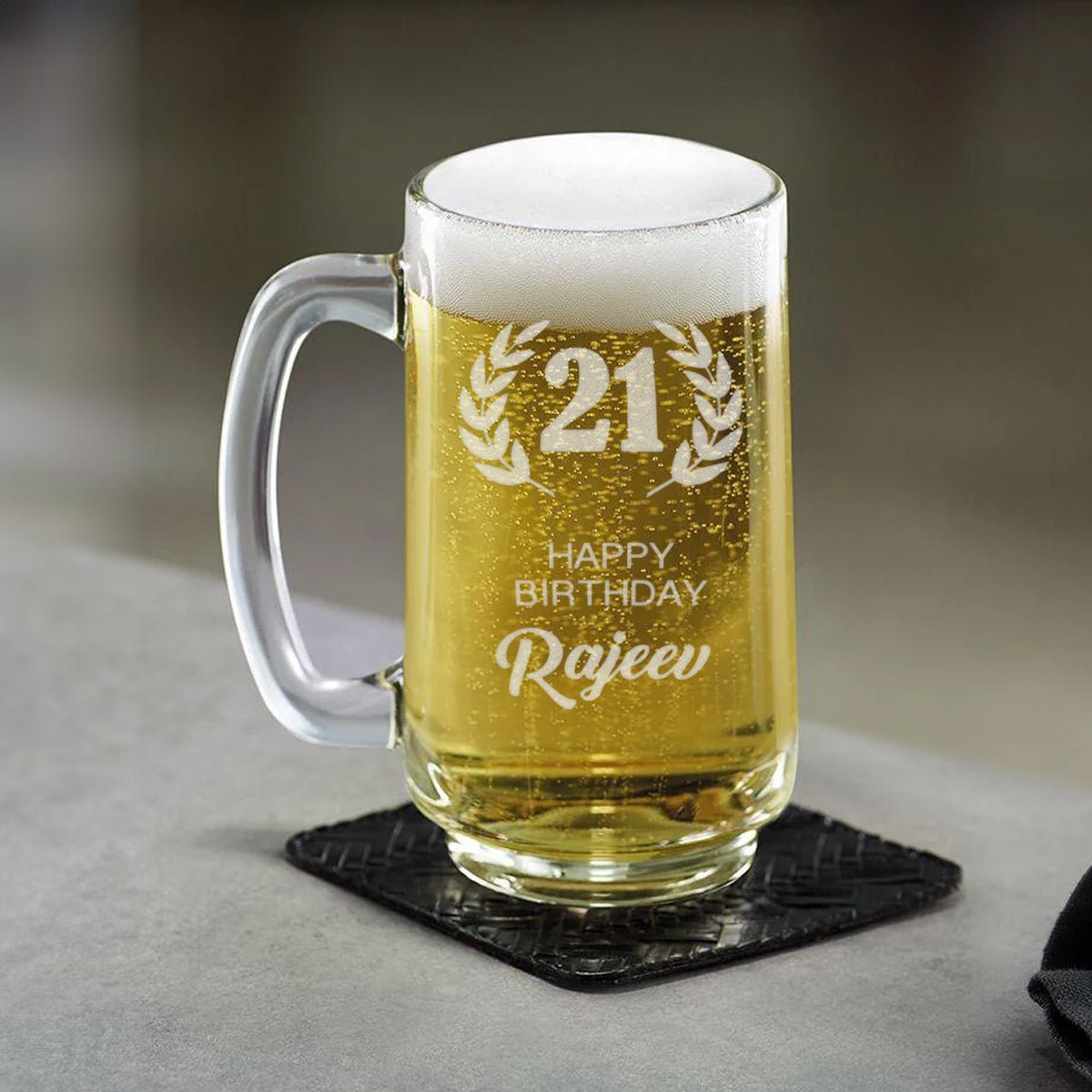 Custom Engraved Beer Mug | Birthday | Name - withmuchlove