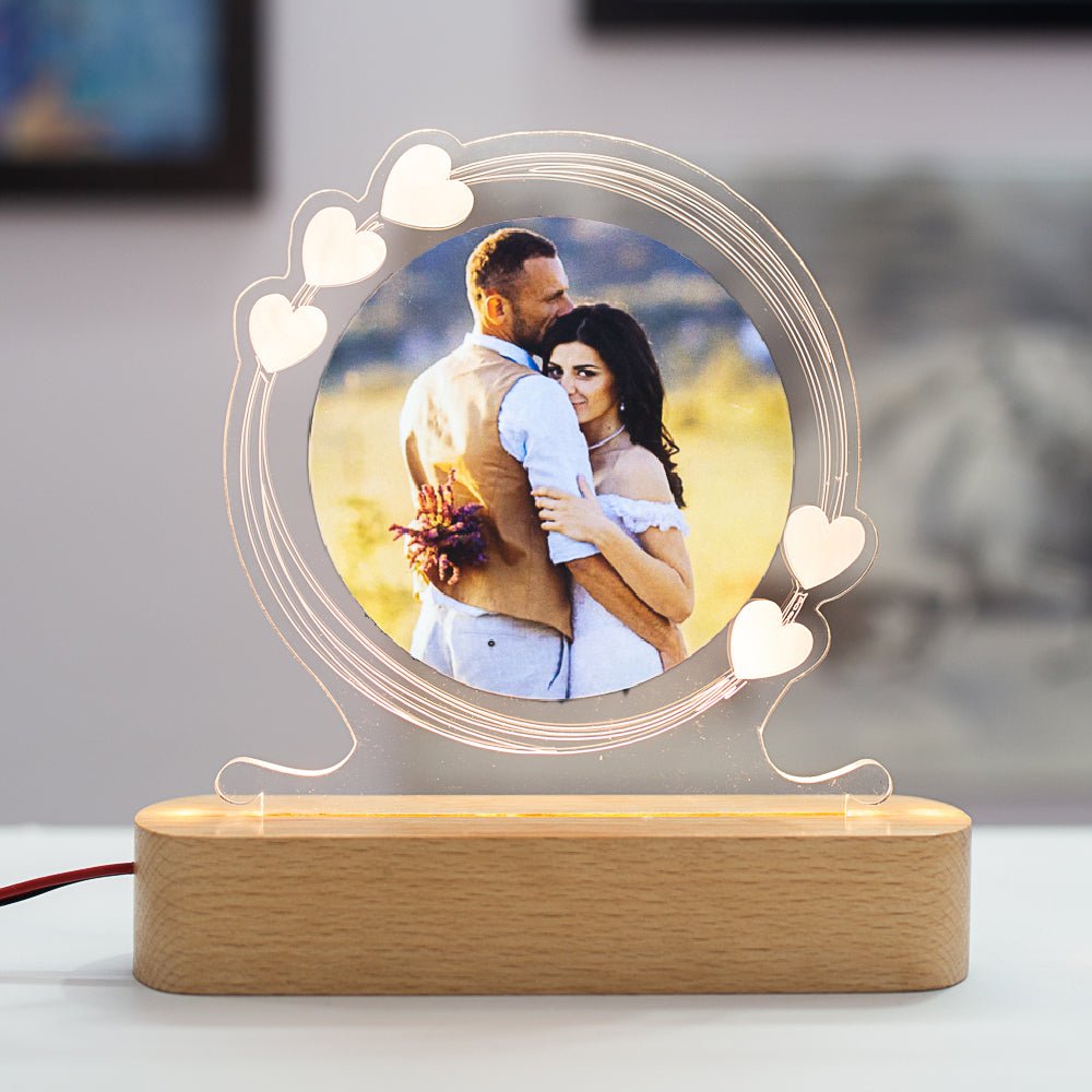 Round Photo Night Lamp - withmuchlove